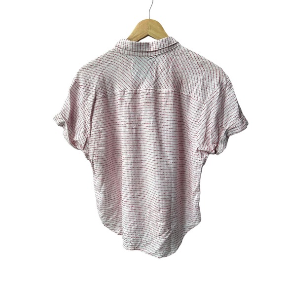McGuire Button Down Shirt Pink Short Casual  Linen‎ Blend Summer Lightweight